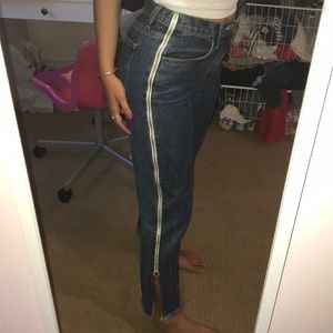 LF zipper up the side jeans